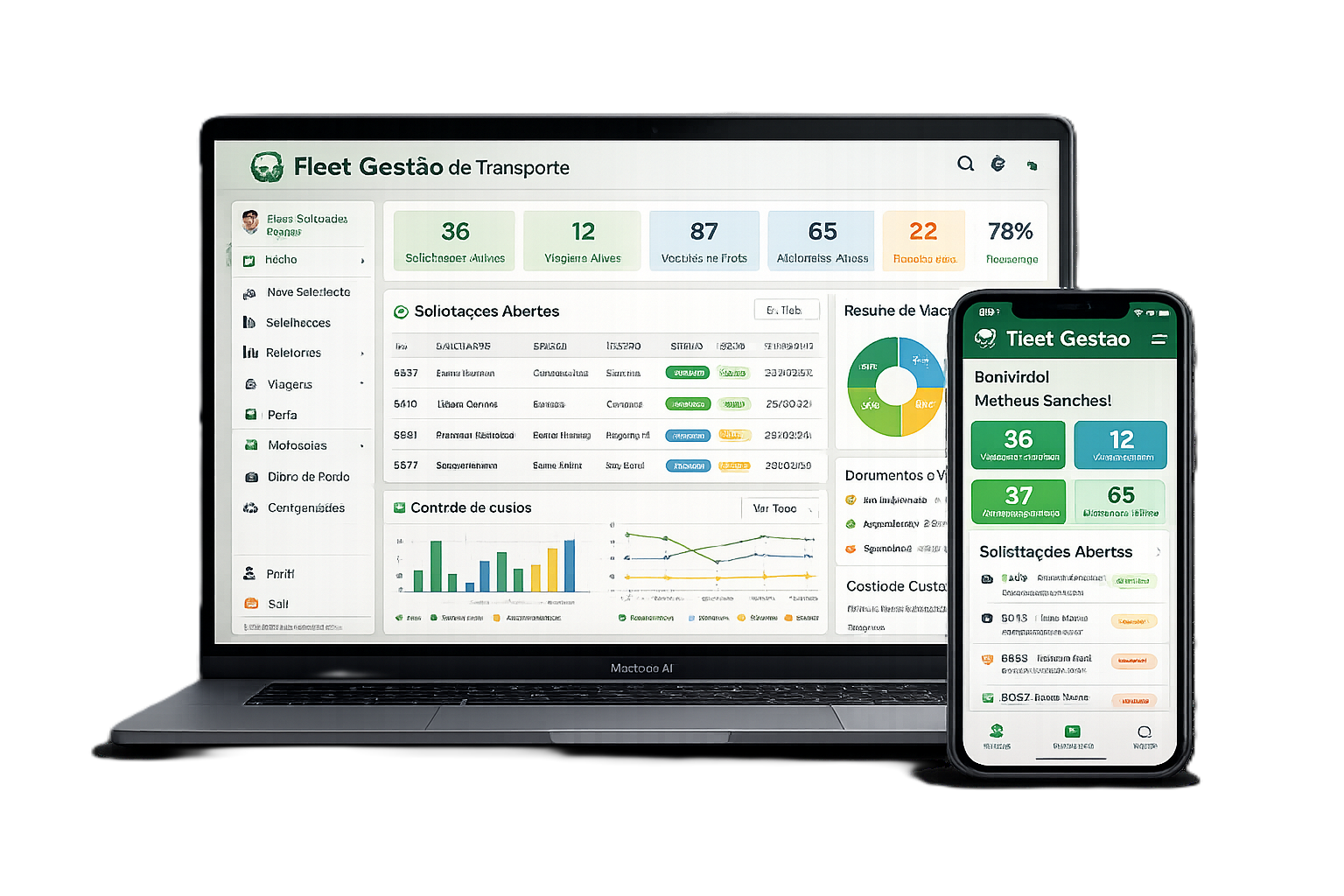 Fleet Gestão de Transporte — centro de comando operacional